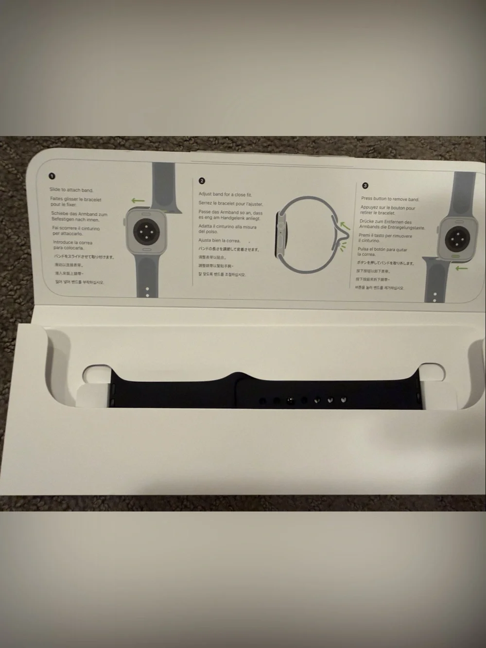 Apple Black Silicone Smartwatch Band